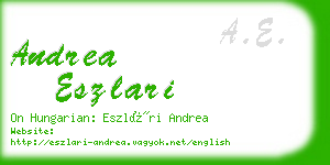 andrea eszlari business card